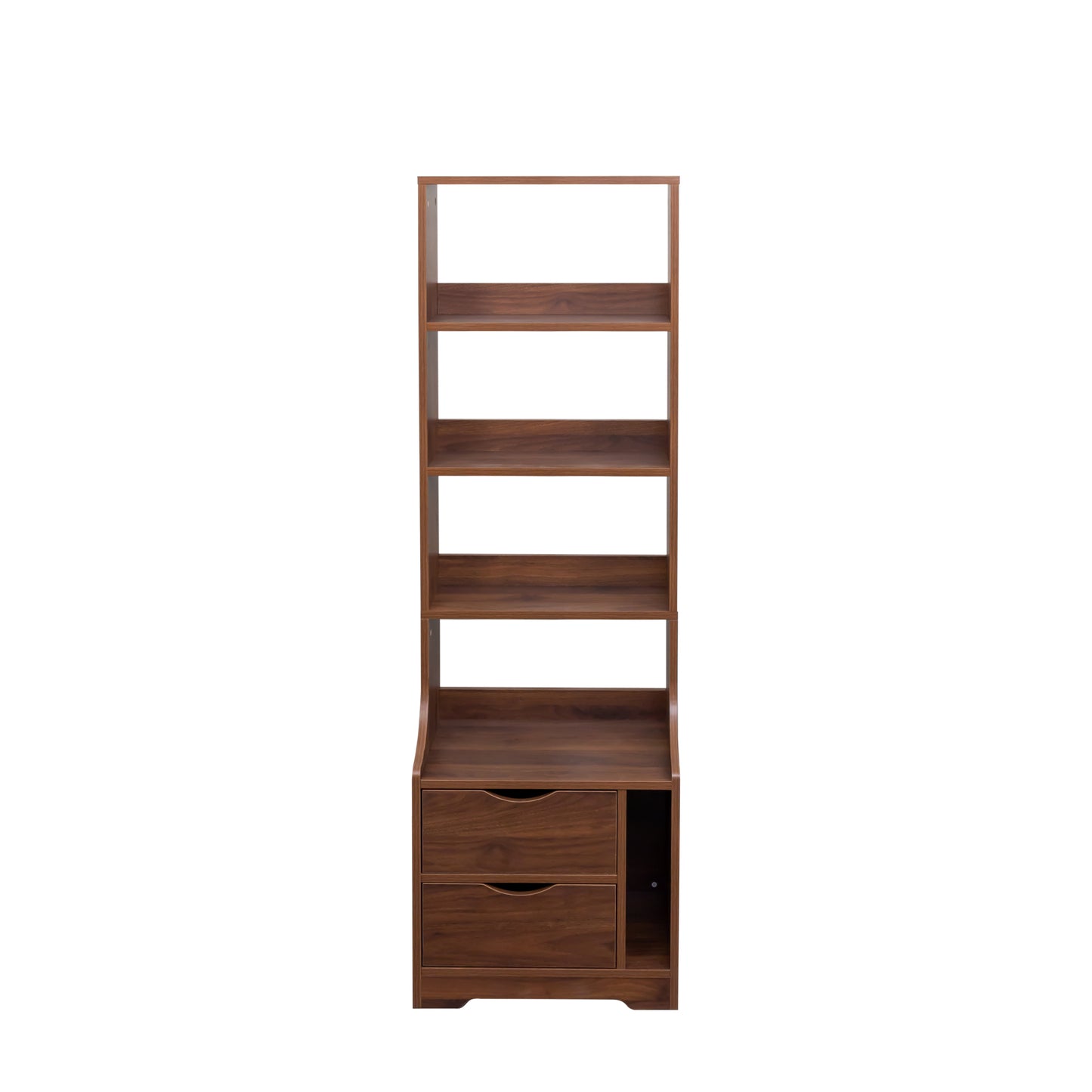 Simply Night Stand with Bookshelf