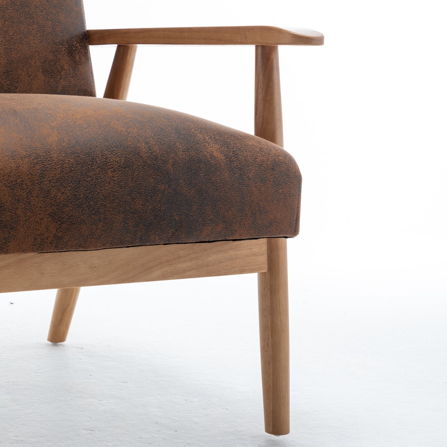 Simply Classic Mid-Century Modern Arm Chair, Light Brown