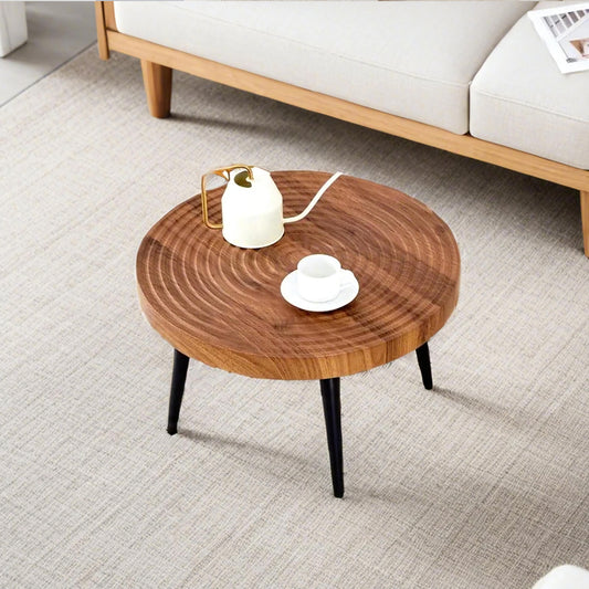 Simply Natural Wood Grain Round Coffee Table