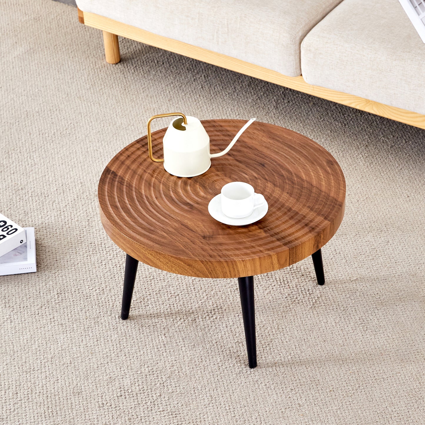 Simply Natural Wood Grain Round Coffee Table