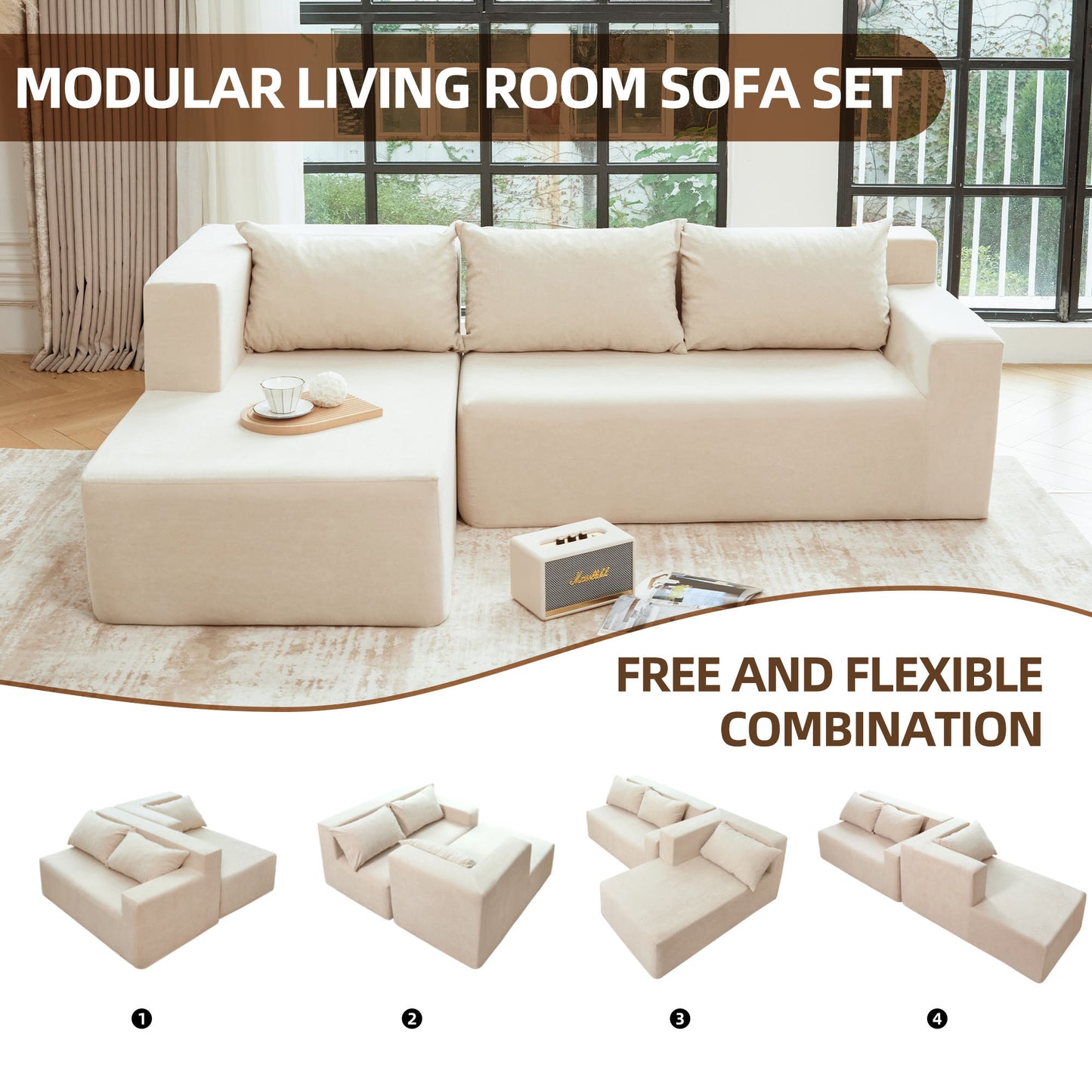 Simply Sectional L Shape Sofa