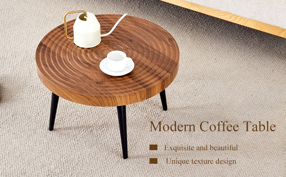 Simply Natural Wood Grain Round Coffee Table