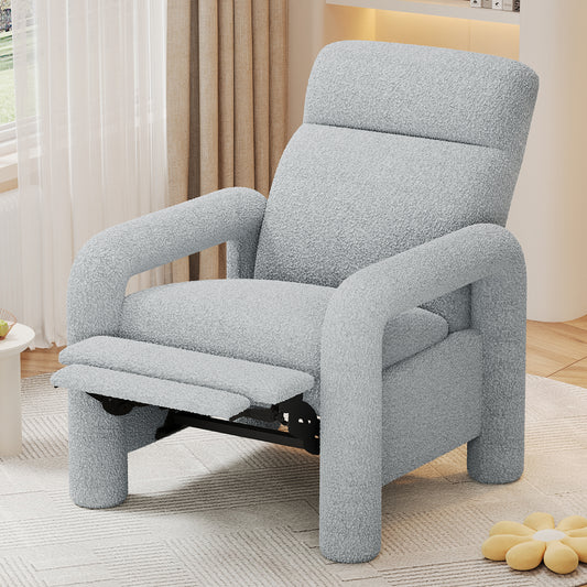 Simply Light Grey Push Back Recliner Armchair