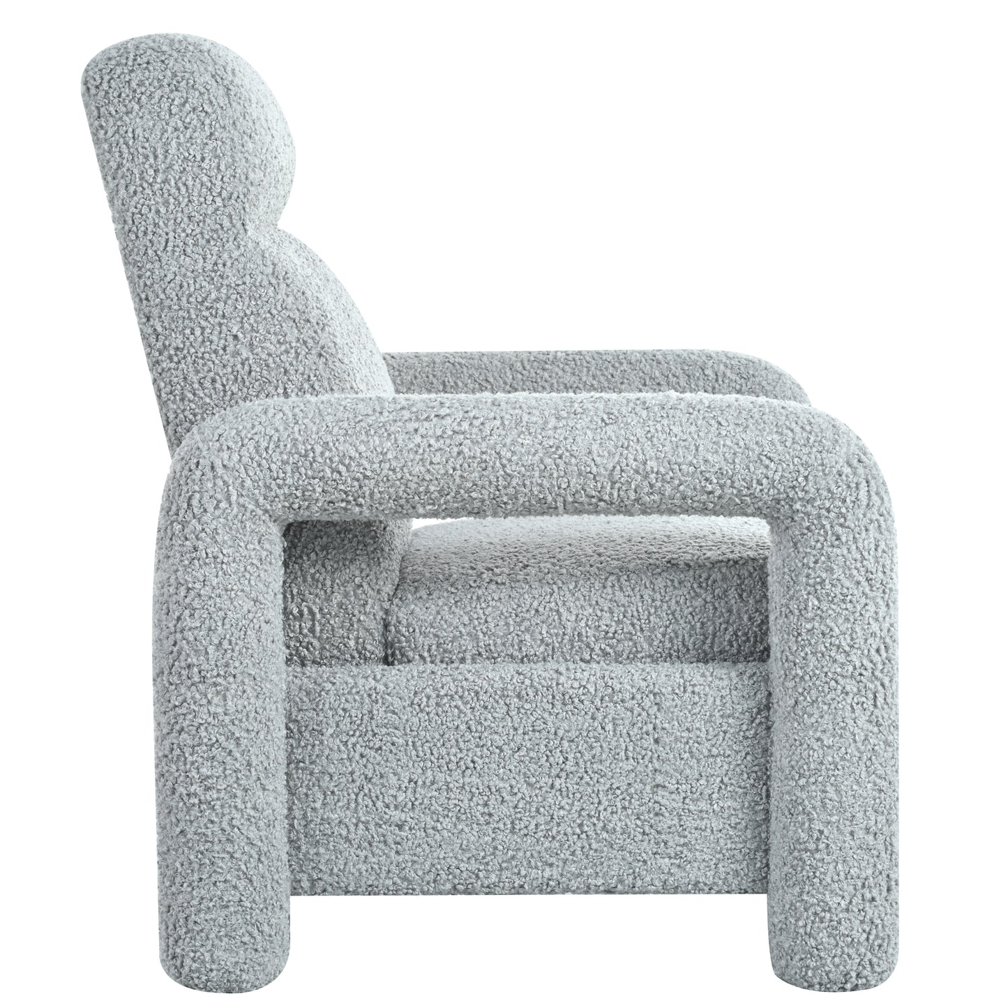 Simply Light Grey Push Back Recliner Armchair