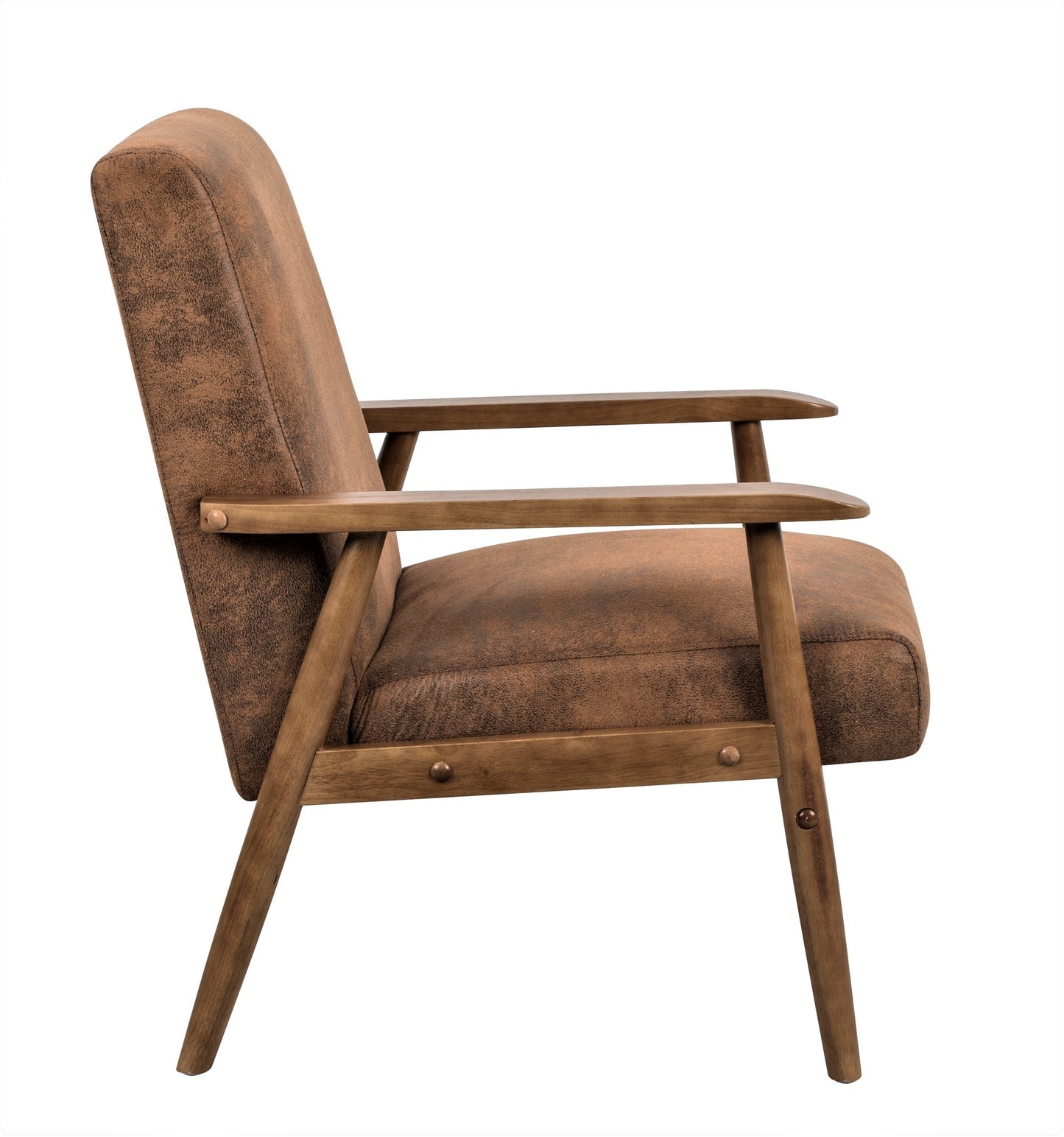 Simply Classic Mid-Century Modern Arm Chair, Light Brown