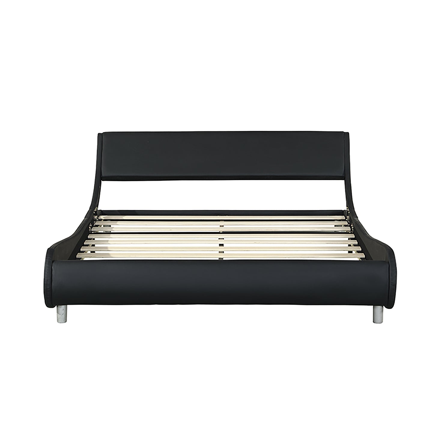 Simply Faux Leather Upholstered Platform Bed Frame LED lighting