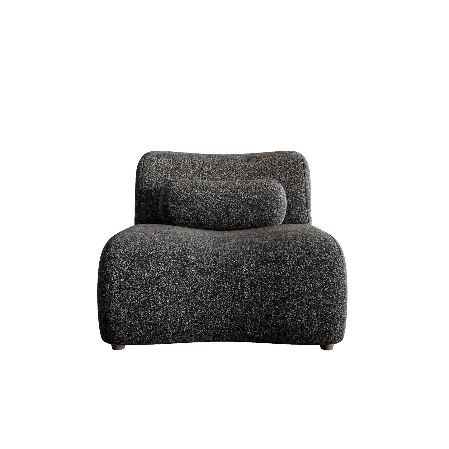 Simply Large Black Modular Sofa with Moveable Headrests