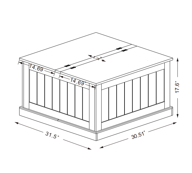 Simply Square Farmhouse Coffee Table