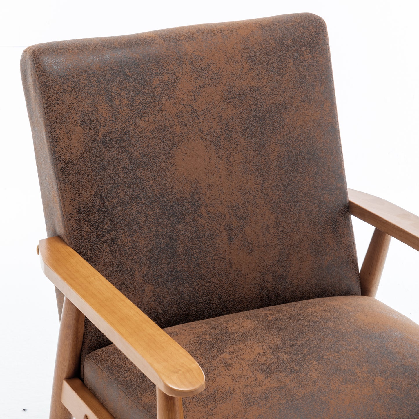 Simply Classic Mid-Century Modern Arm Chair, Light Brown