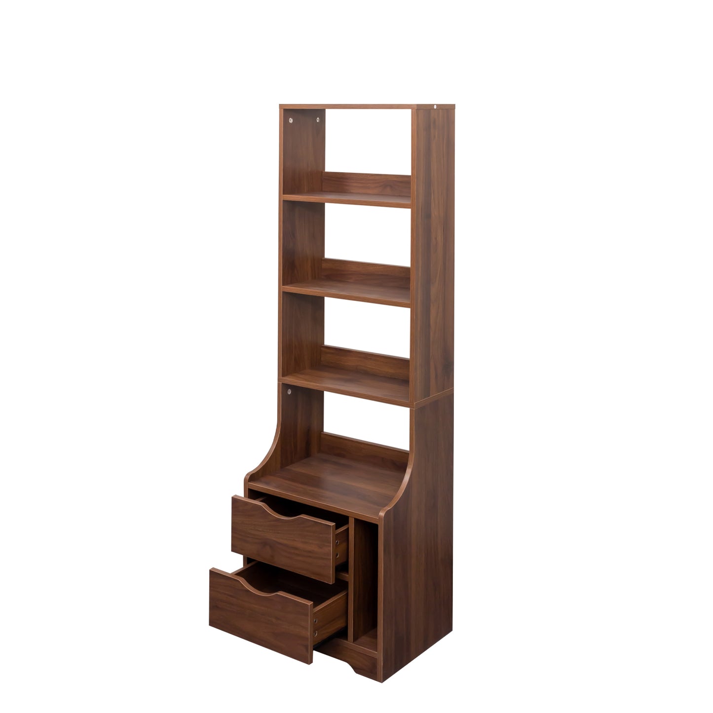 Simply Night Stand with Bookshelf