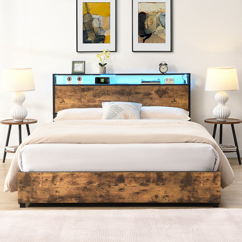 Simply Storage Bed Frame with Charging Station