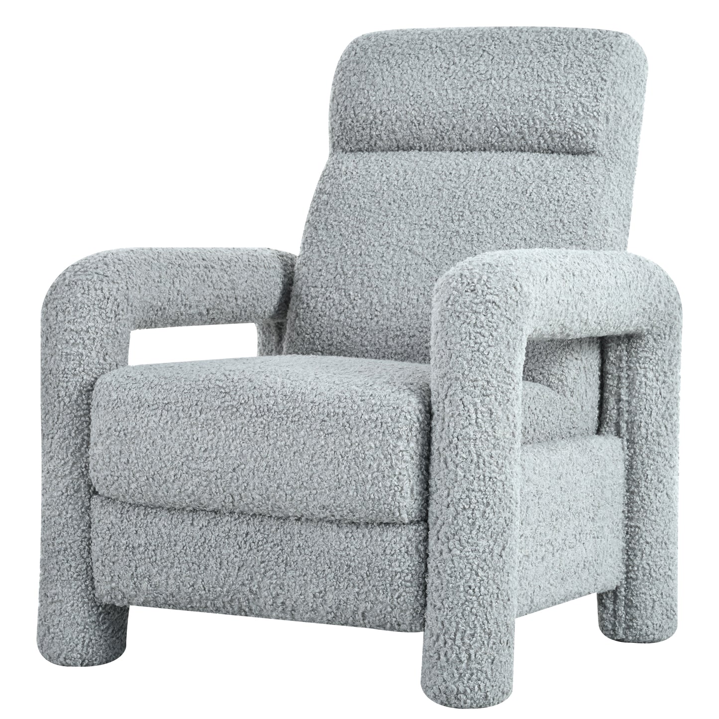 Simply Light Grey Push Back Recliner Armchair