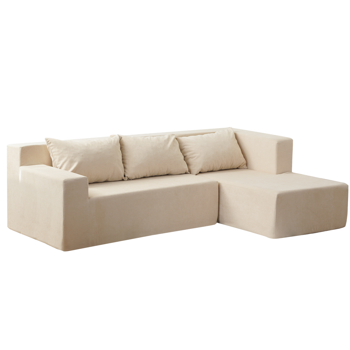 Simply Modern Modular Sectional Sofa L-Shaped Couch Minimalist