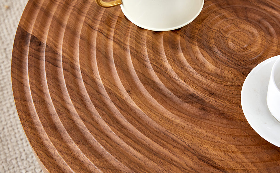 Simply Natural Wood Grain Round Coffee Table