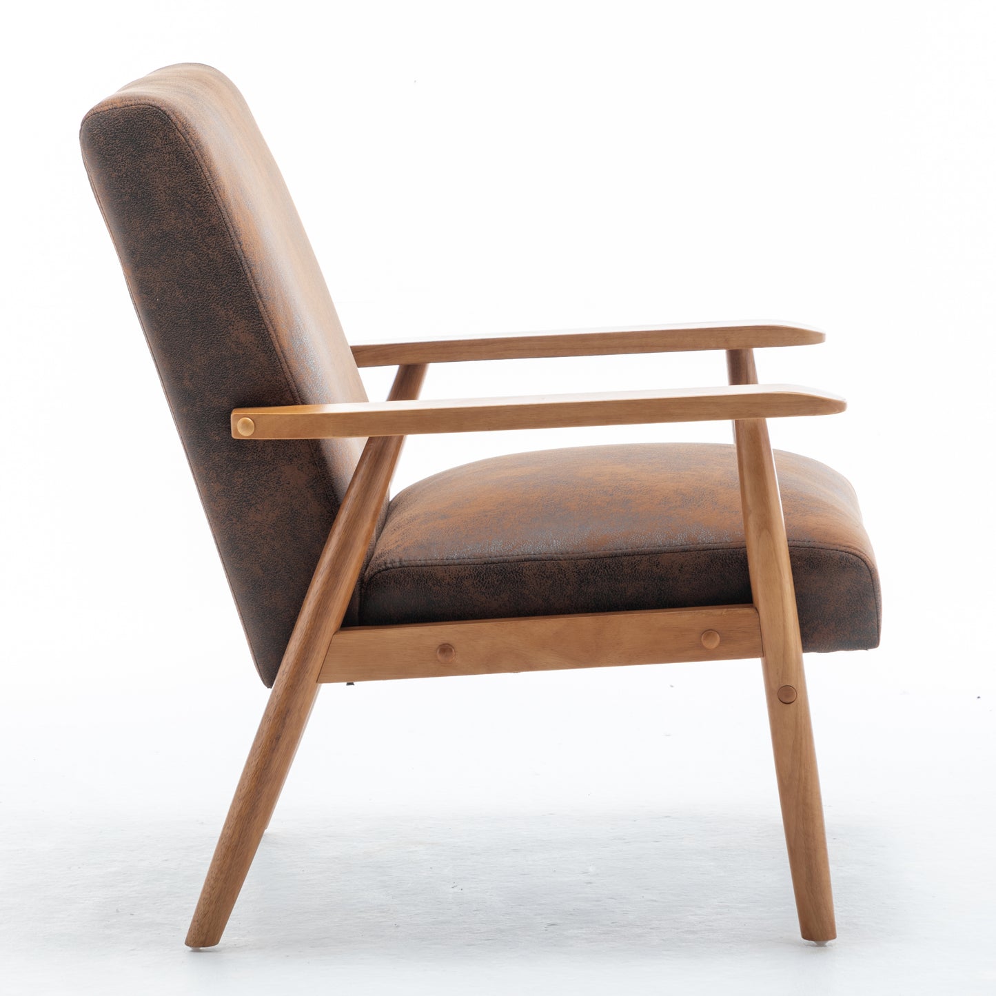 Simply Classic Mid-Century Modern Arm Chair, Light Brown