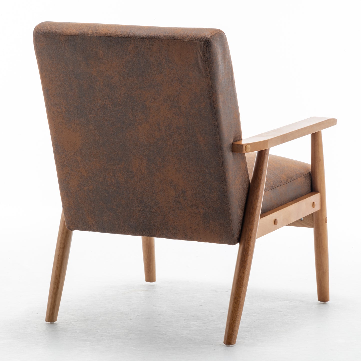 Simply Classic Mid-Century Modern Arm Chair, Light Brown