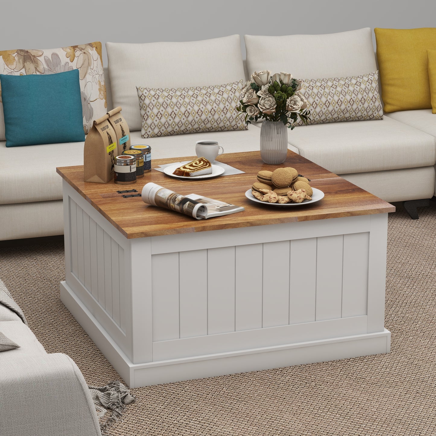 Simply Square Farmhouse Coffee Table