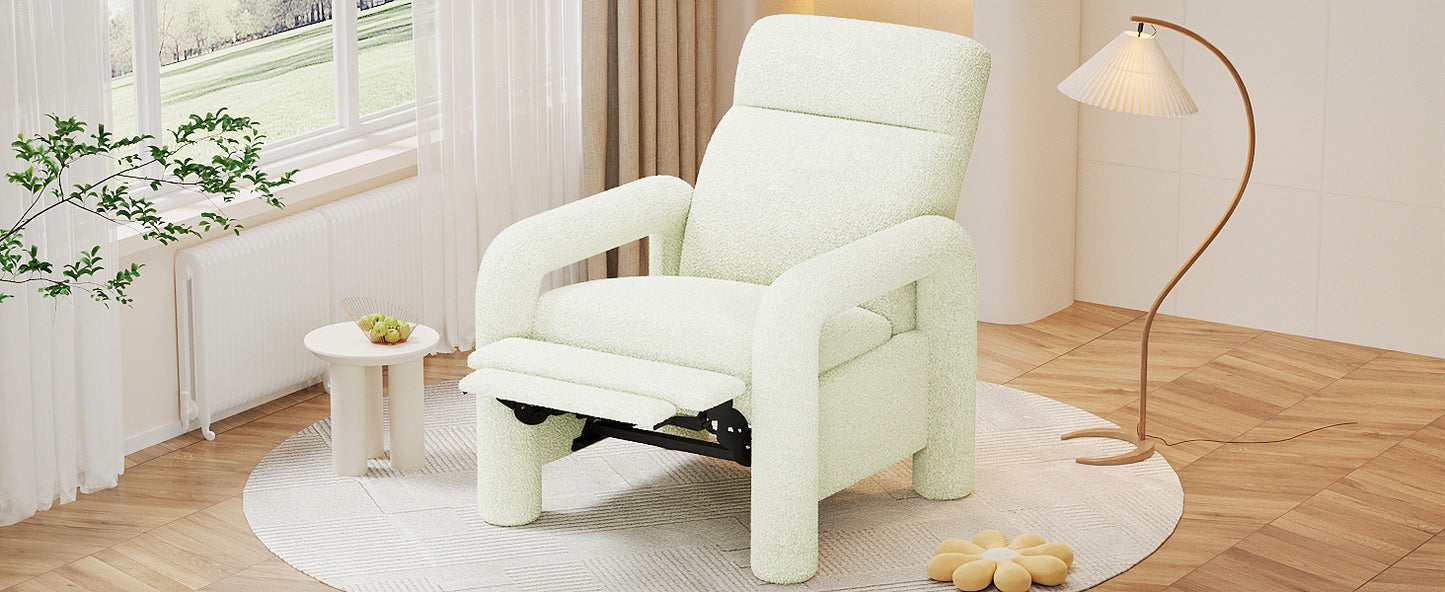 Simply Beige Push Back Recliner Armchair