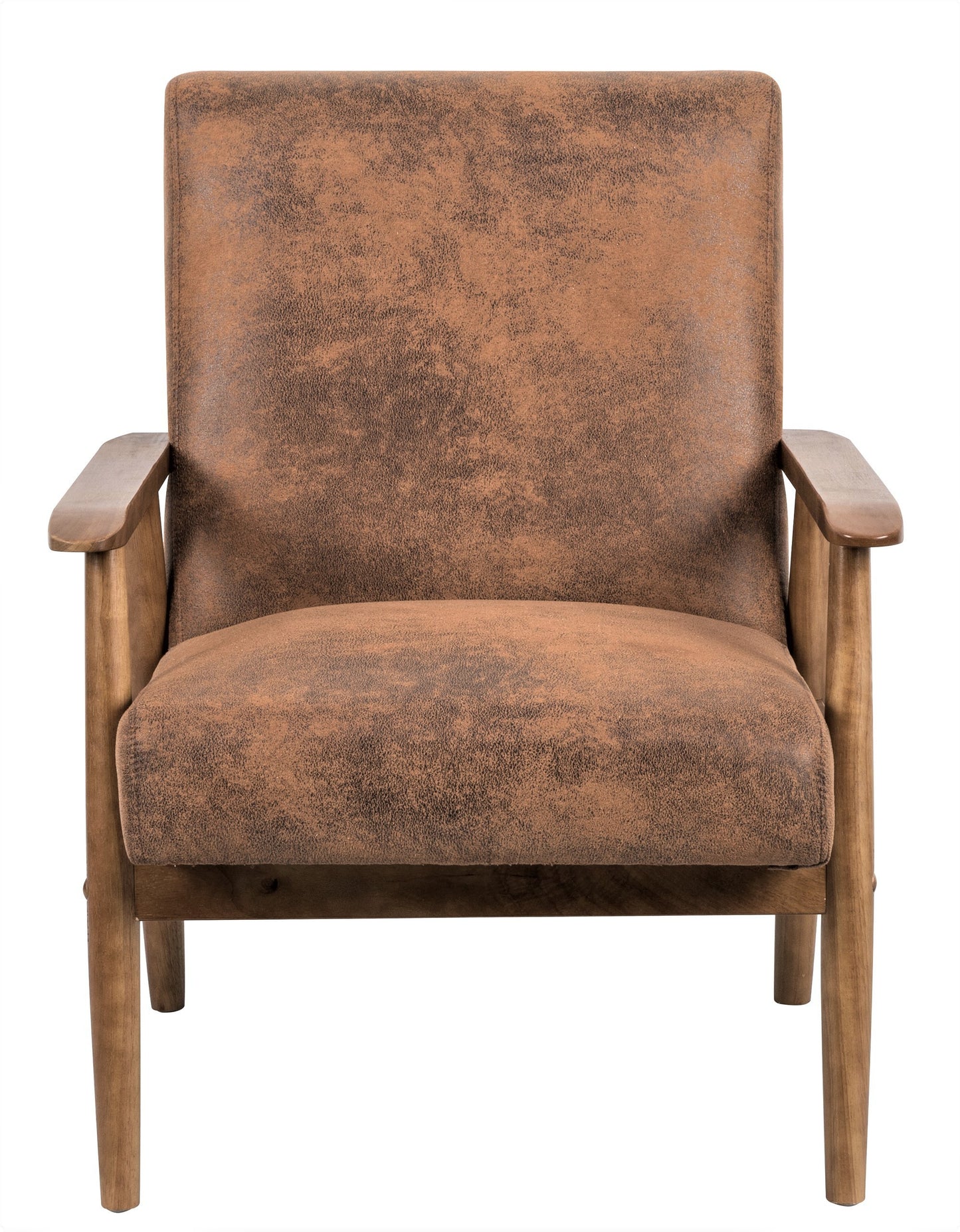 Simply Classic Mid-Century Modern Arm Chair, Light Brown