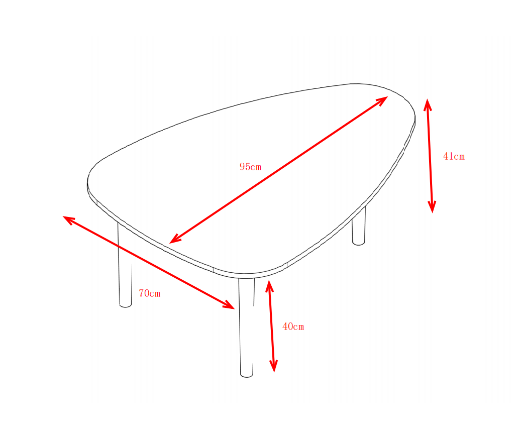 Simply Egg Shape Coffee Table