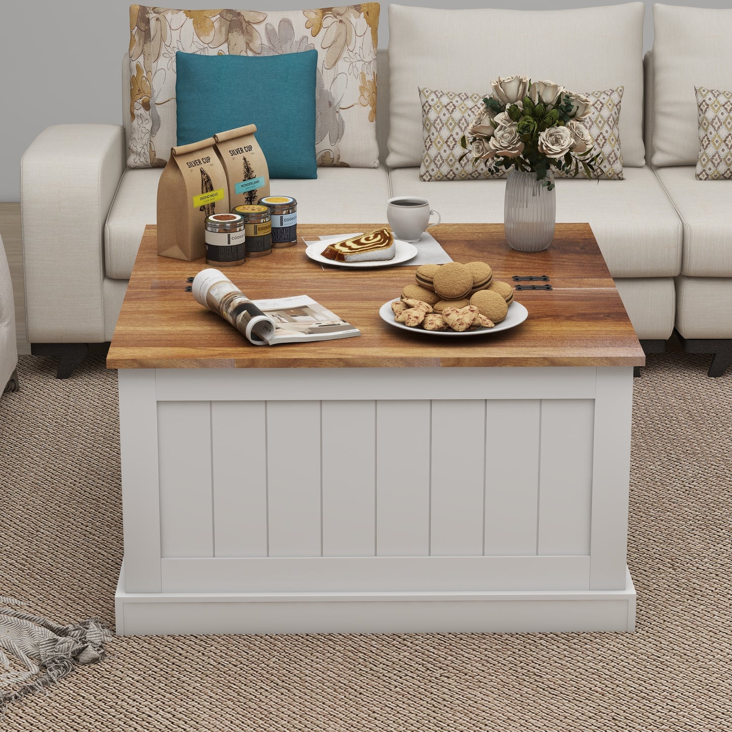 Simply Square Farmhouse Coffee Table