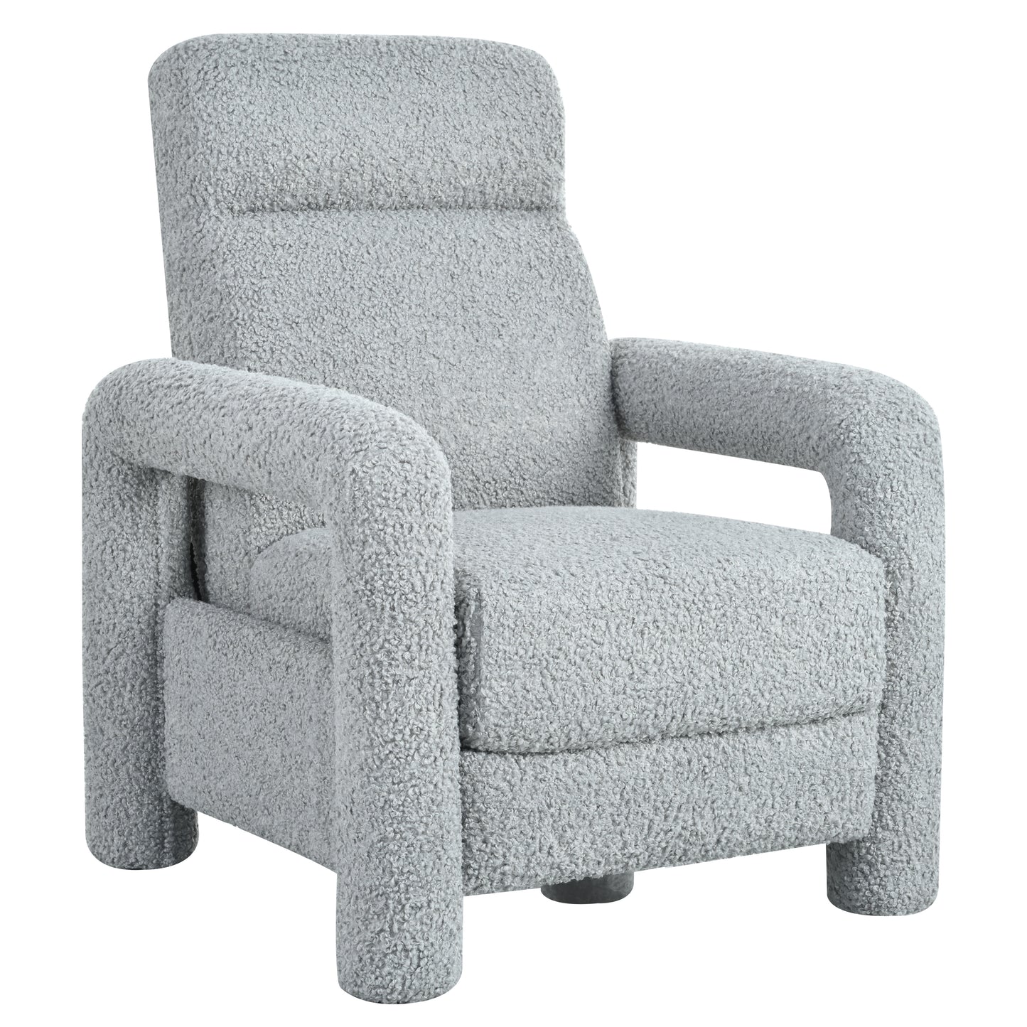 Simply Light Grey Push Back Recliner Armchair