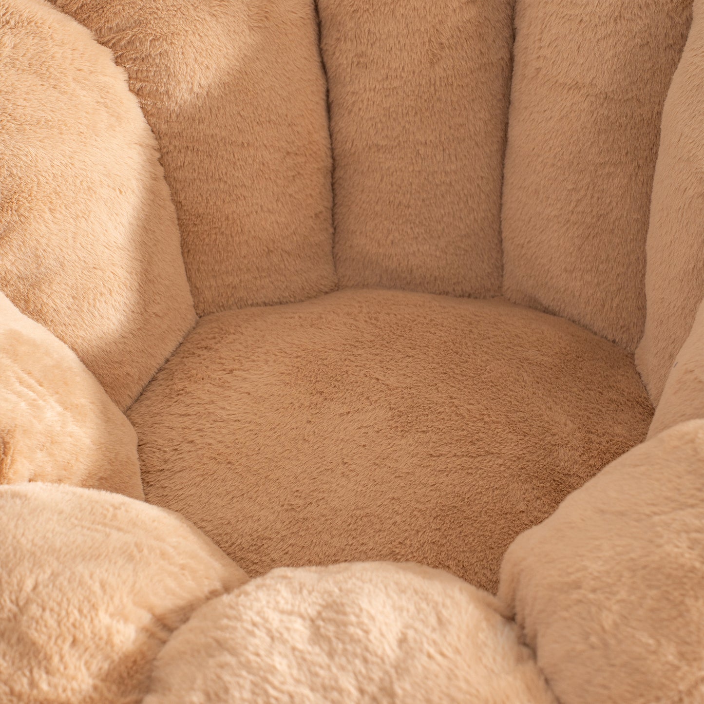 Simply Comfy Khaki Bean Bag Sofa With Foot Rest