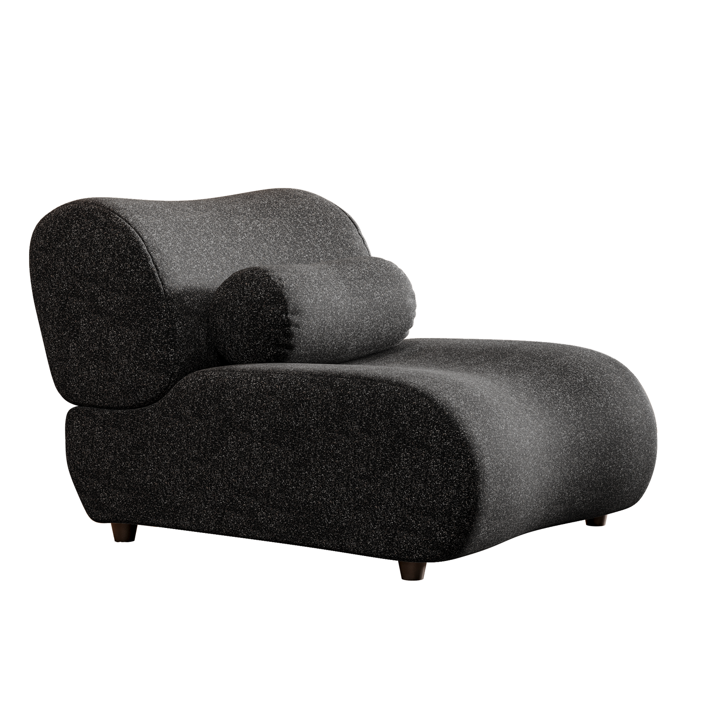 Simply Large Black Modular Sofa with Moveable Headrests