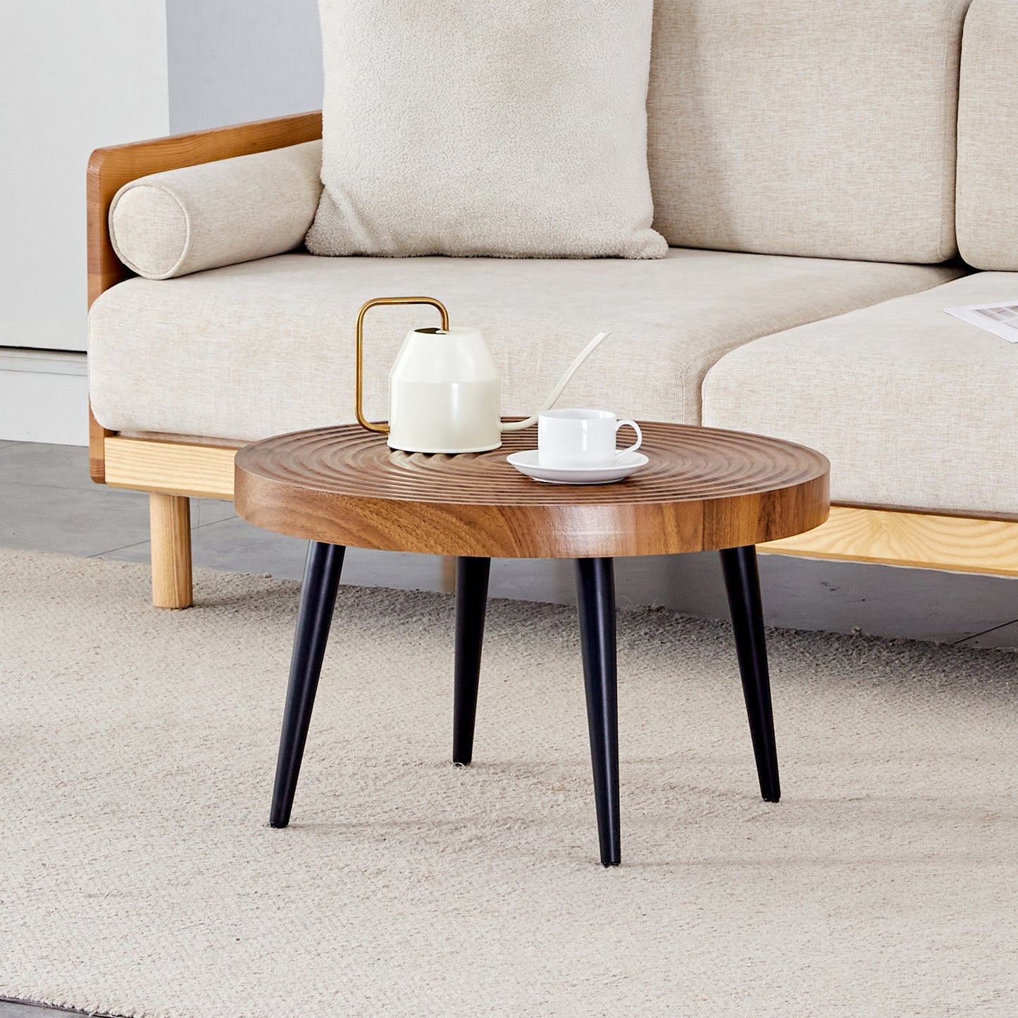 Simply Natural Wood Grain Round Coffee Table